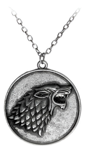 Collar Medallon Game Of Thrones!!! Casa Stark Lobo!!