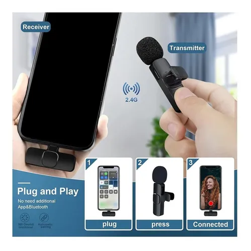 Microfono Inalambrico Para Celular Android Tipo-c K9