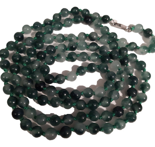 Collar Doble Jade Verde 6mm