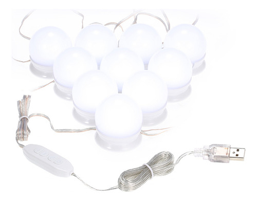 10 Bombillas Led Regulables For Espejo De Maquillaje