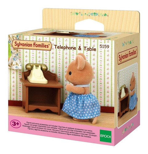 Sylvanian Families Set Teléfono Y Mueble De Madera Febo