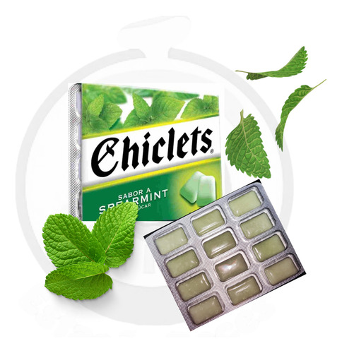 Chiclets Adams Spearmint Sem Açúcar 16,8g
