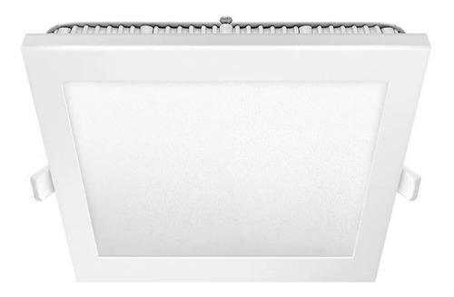 Plafon Led 18w Macroled Cuadrado Embutir Cálido 