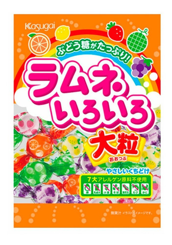 Imagen 1 de 1 de Dulces Iroiro Ramune Sabor Frutas , Kasugai, 67 G