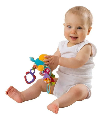 Imagen 5 de 10 de Sonajero Peluche Colgante Bebe Playgro Morty Moose Munchimal