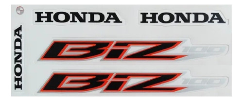 Kit Adesivo Jogo Faixas Honda Biz 100 2014 Es Ks Vermelha Cor Vermelho