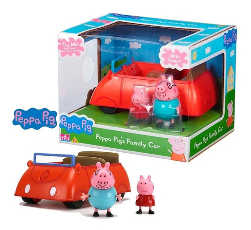 Peppa Pig Auto Familiar C/ Sonidos Y Figuras Casa Valente