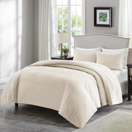 Comfort Spaces Kienna Quilt Set-luxury Double Sided Stitchin