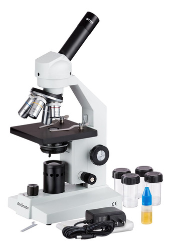Microscopio Ocular De 40 x -1000x Con Iluminación Amscope