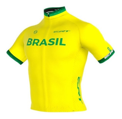 Camisa Ciclismo New Elite Ert Brasil Amarela - Speed/mtb