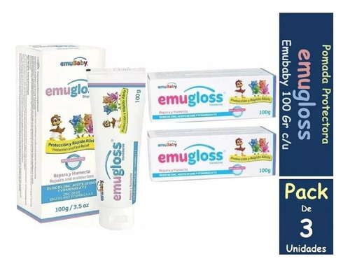 Pomada Protectora Emugloss 100 Gramos C/u X 3 Unidades