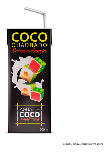 Água De Coco Coco Quadrado Melancia Cx 27 X 200ml