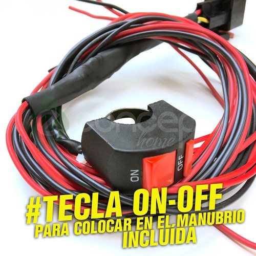 Kit De Instalación Facil 120w Faros Auxiliares Para Moto