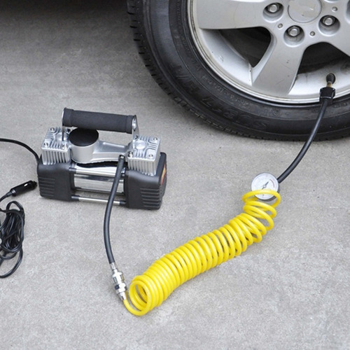 Compresor De Aire 12v Potente 2 Pistones Auto 4x4 Con Bolso