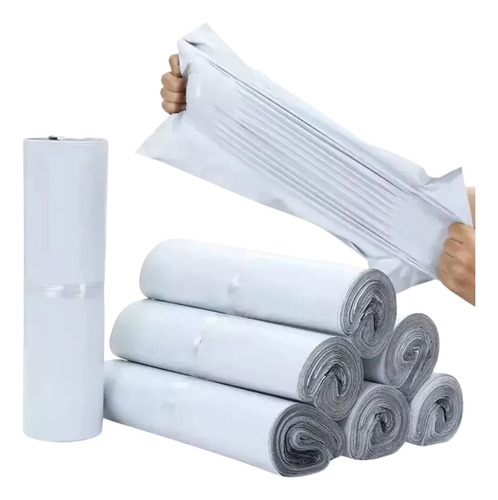 100 Bolsas Sobres De Plastico Para Paqueteria 30*45 Color Blanco