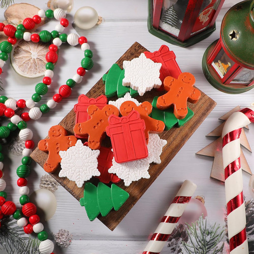 60 Minibarras De Jabón Navideñas A Granel Envueltas Individu