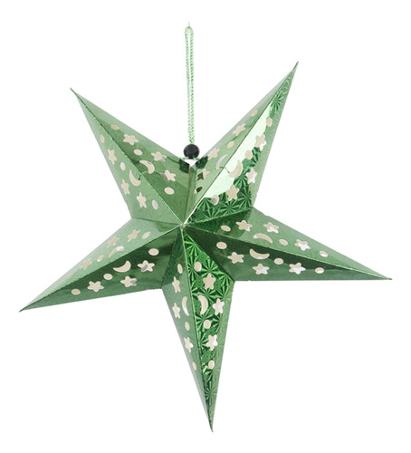 Farol Navideño Con Forma De Estrella De Papel En 3d, Decorac