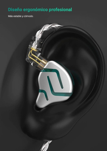 Imagen 5 de 10 de Auriculares In-ear Kz Zes 1dd + 1est Con Microfono Monitoreo