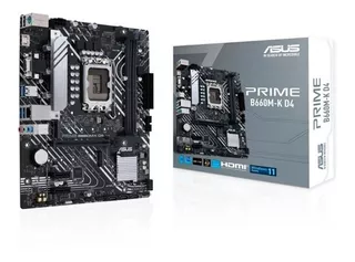 Tarjeta Madre Asus Prime B660m-k D4 Intel 1700 Ddr4 Microatx