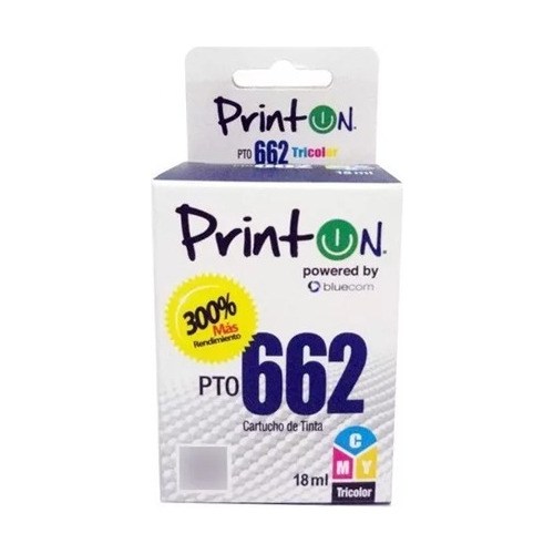 Cartucho De Tinta Pinton 662xl Tricolor Compatible Con Hp