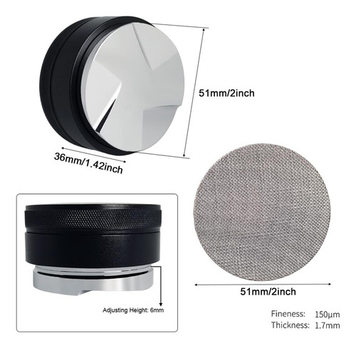Tamper Para Café Espresso De 51 Mm De Profundidad Ajustable