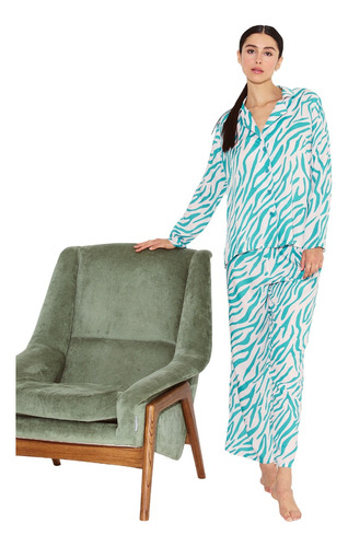 Pijama Mujer Manga Larga Camisa Libra Sweet Lady 2674-24