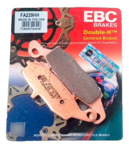 Pastillas De Freno Ebc  Fa229 Hh Sinterizadas Er6n Fas Motos