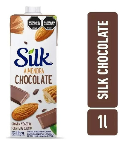 Bebida De  Almendras Y Chocolate Silk  X 1 L Pack X 12u