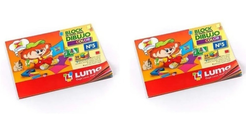  Pack X 2 Blocks De Dibujo Color Luma N° 5 X 24 Hojas