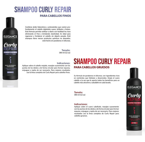 Shampoo Curly Repair Elegance (380 Ml)