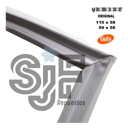 Juego Burletes Original Gafa Heladera Hgf 110x58x59 Cuot