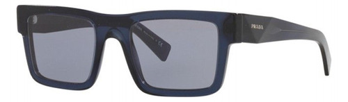 Prada Spr 19ws 08q-420 Square Shape Crystal Blue