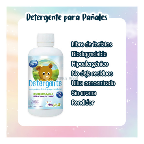 Ecopipo Detergente Para Pañales Ecológicos