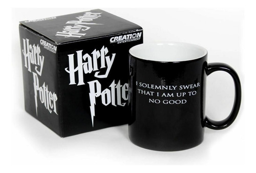 4 Tazas Mágicas Harry Potter Negro Termosensible