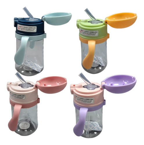 Garrafinha Mamadeira Infantil Com Alça 240ml Bico Silicone