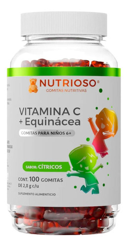 Nutrioso Vitamina C + Equinácea 100 Gomitas Para Niños.