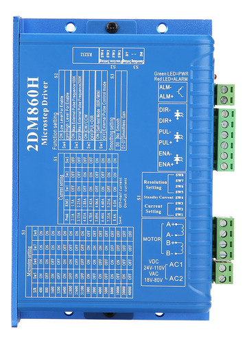 Controlador De Motor Paso A Paso Cnc 2dm860h Digital Bifásic