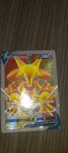 Carta Pokémon Alakazam Zen Spoon Dorada