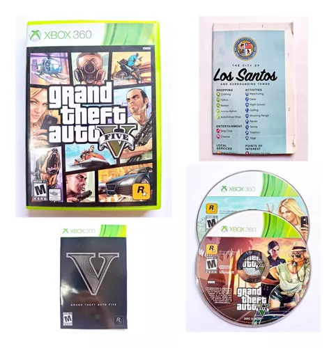 Jogo Grand Theft Auto V - GTA-V - Xbox 360