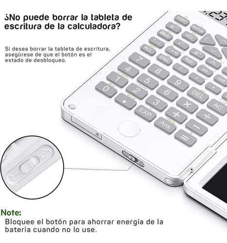 Sjfsjf. Calculadora Científica 240 Funciones Con Tableta Esc