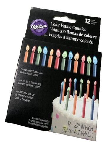 Velas Con Llamas De Colores Wilton