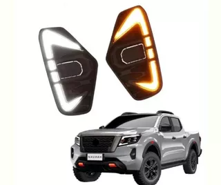 Luz Diurna Nissan Frontier Np300 2021+ Blanco/ámbar