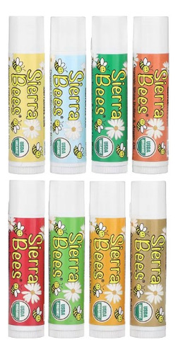 Organic Lip Balms Combo Pack 8 Pack 0.15 Oz(4.25 G) Each Sfn