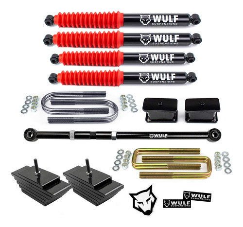 Kit Elevacion Trasera 3,5  Barra Pista Amortiguador Wulf 4wd