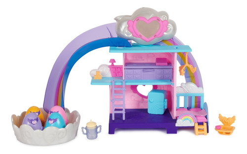 Guardería Hatchimals Alive, 4 Mini Figuras, 13 Accesorios