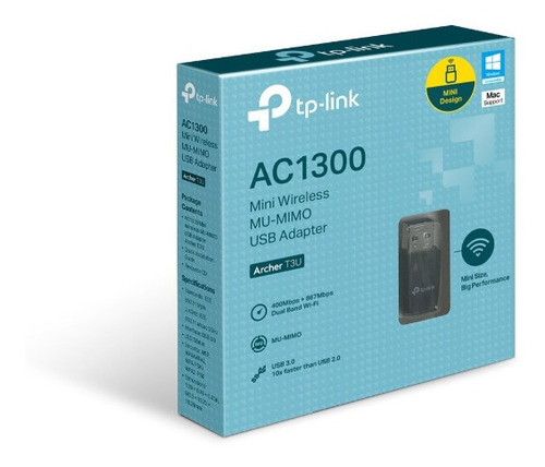 Imagem 1 de 4 de Adaptador Usb Wireless Tp-link Archer T3u Dual Band Ac1300