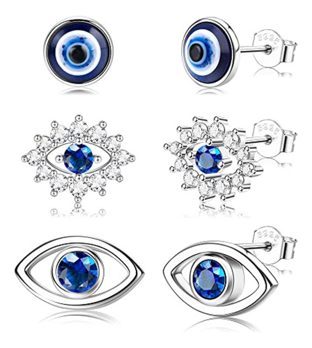 Aretes Musecloud Pendientes De Mal De Ojo Para Mujer Chapado