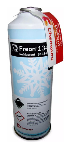 Gás Refrigerant R-134a 134a Lata Dupont 750g