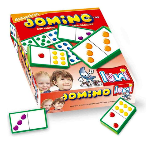 Juego De Domino Luni Fichas Mas Grandes Clasico Rex