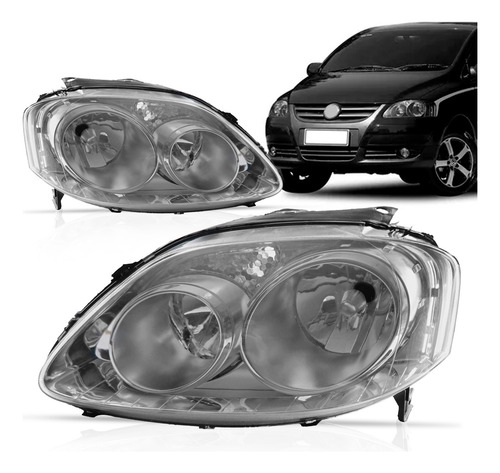 Farol Fox 2006 2007 08 09 10 Com Auxiliar Foco Duplo